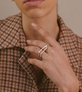 L'AUDACIEUSE, DOUBLE REVERSIBLE RING - solid silver