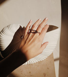 L'AUDACIEUSE, DOUBLE REVERSIBLE RING - solid silver