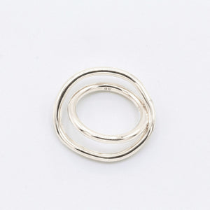 SHELL, REVERSIBLE RING - solid silver